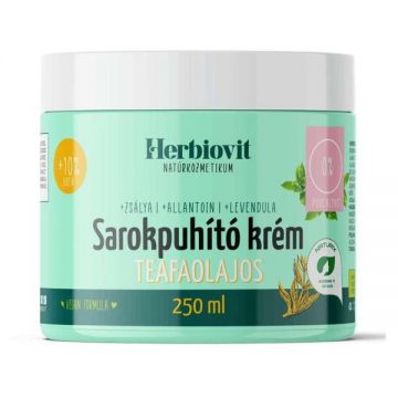 Crema vegana cu arbore de ceai pentru ingrijirea calcaielor Herbiovit 250 ml