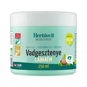 Crema vegana cu castan indian pentru ingrijirea picioarelor Herbiovit 250 ml