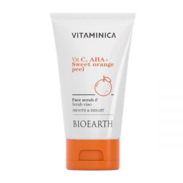 Exfoliant fata cu vitamina C si AHA, - Vitaminica Bioearth, 150 ml