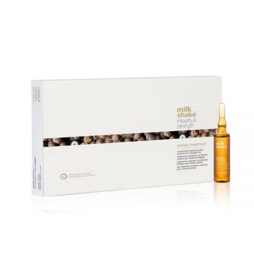 Fiole Tratament pentru Repararea Parului Degradat - Milk Shake Integrity & Strength Repairing Hair, 8 x 10 ml