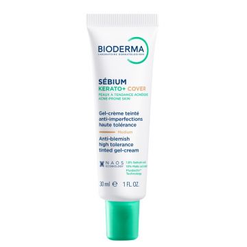 Gel crema nuantator anti-imperfectiuni Sebium Kerato+ Cover Bioderma, 30 ml Gel crema nuantator anti-imperfectiuni Sebium Kerato+ Cover Bioderma, 30 ml