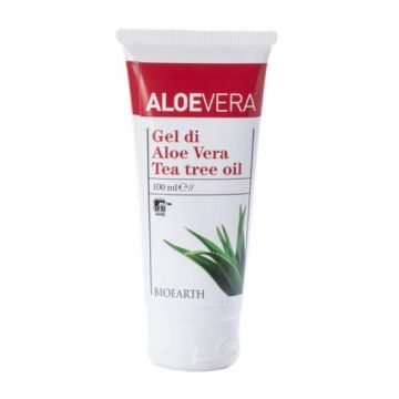 Gel de aloe vera cu arbore de ceai Bioearth, 100 ml