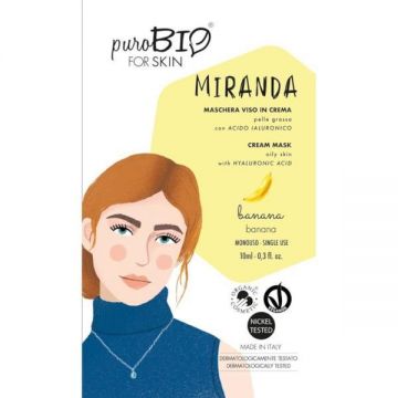 Masca crema ten gras MIRANDA banane, - PuroBio, 10 ml