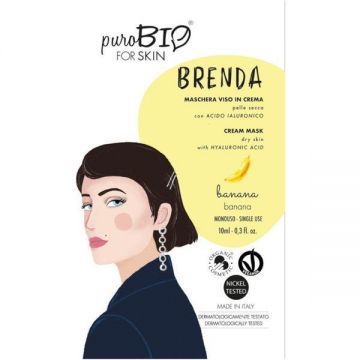 Masca crema ten uscat BRENDA banane, 10ml - PuroBio
