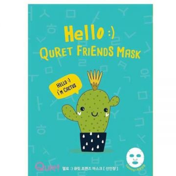 Masca de Fata Calmanta cu Extract de Cactus - Quret Hello :) Friends Mask - Cactus, 25 g Masca de Fata Calmanta cu Extract de Cactus - Quret Hello :) Friends Mask - Cactus, 25 g
