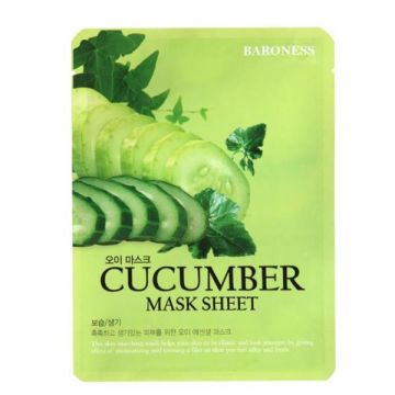 Masca de Fata cu Extract de Castravete - Baroness Cucumber Mask Sheet, 21 g