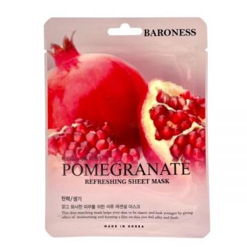 Masca de Fata cu Extract de Rodie - Baroness Pomegranate Mask Sheet, 21 g
