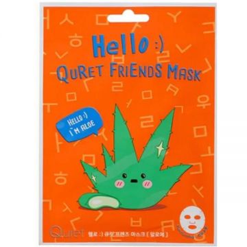 Masca de Fata Hidratanta cu Extract de Aloe - Quret Hello :) Friends Mask - Aloe, 25 g Masca de Fata Hidratanta cu Extract de Aloe - Quret Hello :) Friends Mask - Aloe, 25 g