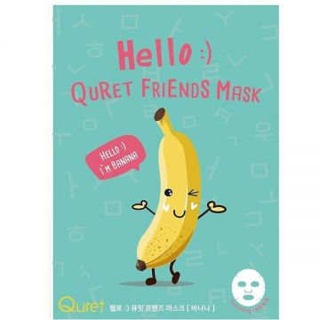 Masca de Fata Hidratanta cu Extract de Banana - Quret Hello :) Friends Mask - Banana, 25 g Masca de Fata Hidratanta cu Extract de Banana - Quret Hello :) Friends Mask - Banana, 25 g