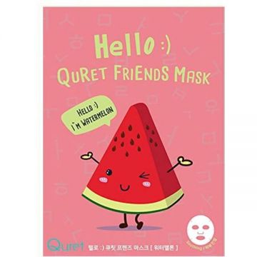 Masca de Fata Hidratanta cu Extract de Pepene Verde - Quret Hello :) Friends Mask - Watermelon, 25 g Masca de Fata Hidratanta cu Extract de Pepene Verde - Quret Hello :) Friends Mask - Watermelon, 25 g