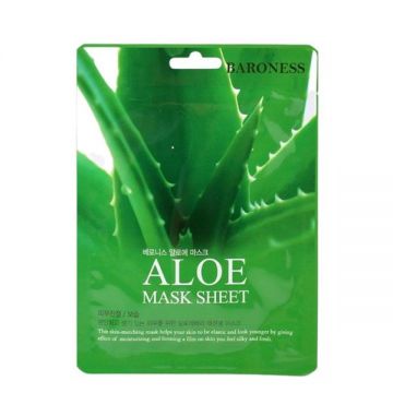 Masca de Fata Hidratanta si Calmanta cu Aloe Vera - Baroness Aloe Mask Sheet, 21 g