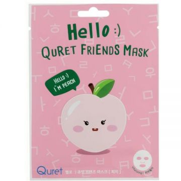 Masca de Fata Revitalizanta cu Extract de Piersici - Quret Hello :) Friends Mask - Peach, 25 g Masca de Fata Revitalizanta cu Extract de Piersici - Quret Hello :) Friends Mask - Peach, 25 g