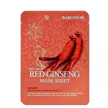 Masca de Fata Tonifianta cu Extract de Ginseng Rosu - Baroness Red Ginseng Mask Sheet, 21 g
