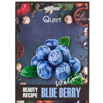 Masca Faciala cu Extract de Afine pentru Revitalizare - Quret Beauty Recipe Blue Berry, 25 g Masca Faciala cu Extract de Afine pentru Revitalizare - Quret Beauty Recipe Blue Berry, 25 g