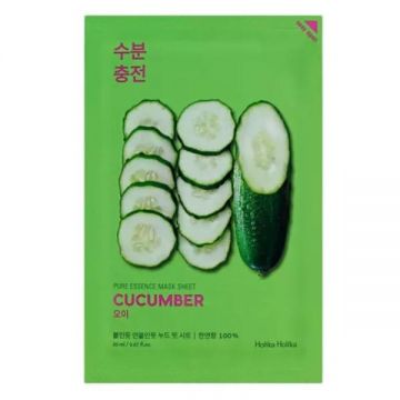 Masca Faciala cu Extract de Castravete - Holika Holika Pure Essence Mask Sheet – Cucumber, 20 ml Masca Faciala cu Extract de Castravete - Holika Holika Pure Essence Mask Sheet – Cucumber, 20 ml