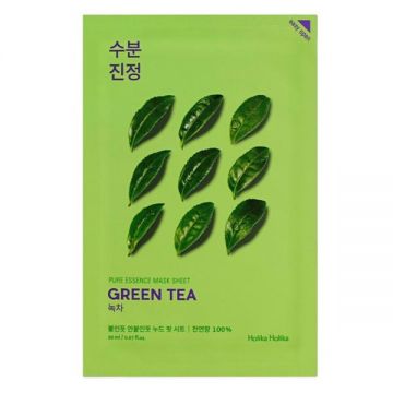 Masca Faciala cu Extract de Ceai Verde - Holika Holika Pure Essence Mask Sheet – Green Tea, 20 ml Masca Faciala cu Extract de Ceai Verde - Holika Holika Pure Essence Mask Sheet – Green Tea, 20 ml