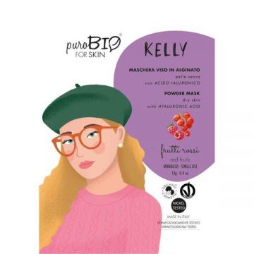 Masca peel-off ten uscat KELLY fructe rosii, - PuroBio, 13 g