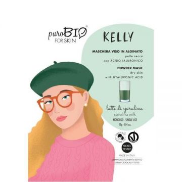 Masca peel-off ten uscat KELLY spirulina, - PuroBio, 13 g