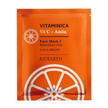 Masca servetel antirid cu Amla si Vitamina C - Vitaminica Bioearth, 15 ml