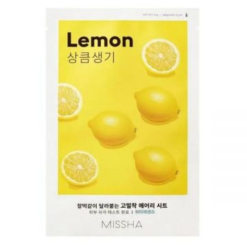 Masca Tip Servetel cu Extract de Lamaie - Missha Airy Fit Sheet Face Mask - Lemon, 19 g