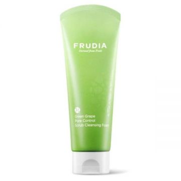 Scrub Exfoliant pentru Controlul Porilor cu Struguri Verzi - Frudia Green Grape Pore Control Scrub Cleansing Foam, 145 ml