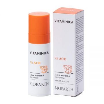 Ser pentru fata cu Vitamina A, C si E, - Vitaminica Bioearth, 30 ml