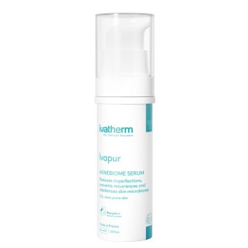 Ser pentru piele mixta sau grasa cu tendinta acneica Ivapur Aknebiome Ivatherm, 30 ml