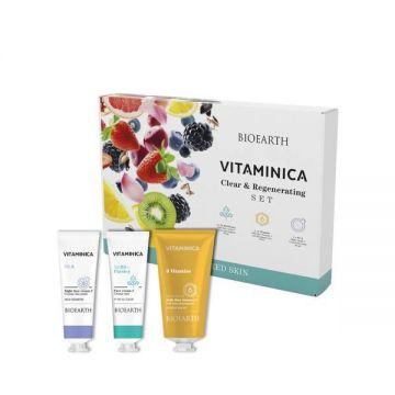 Set cosmetice ten mixt, impur Clear & Regenerating Vitaminica - Bioearth
