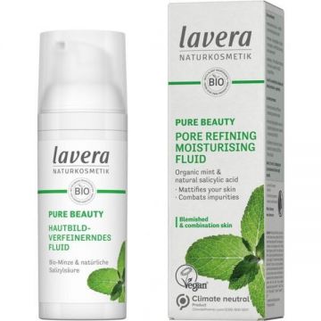 SHORT LIFE - Fluid Hidratant pentru Inchiderea Porilor si Ten Gras cu Menta, Zinc si Acid Salicilic Lavera, 50 ml