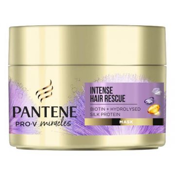 SHORT LIFE - Masca pentru Par Uscat si Aspru - Pantene Pro-V Miracles Intense Hair Rescue Mask, 160 ml