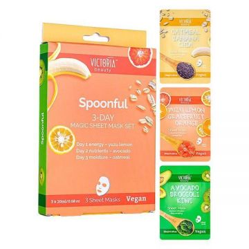 SHORT LIFE - Set Magic Trei Masti de Fata - 3-Day Magic Sheet Mask Set Victoria Beauty Camco, 3 buc