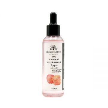 Ulei de cuticule cu pipetă, aromă de măr, Global Fashion, 100 ml