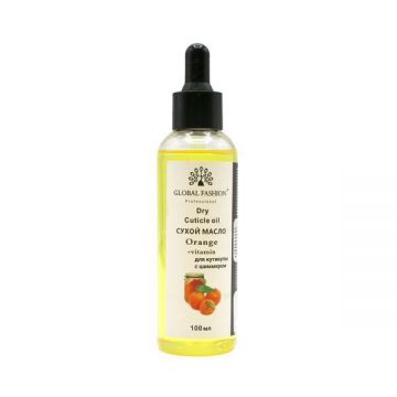 Ulei de cuticule cu pipetă, aromă de portocală, Global Fashion, 100 ml