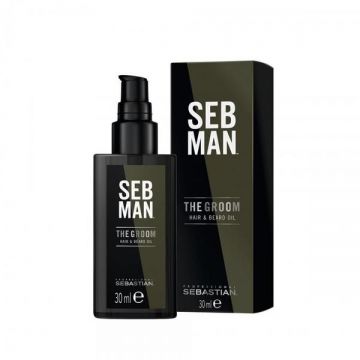Ulei pentru Par si Barba - Sebastian Professional SEB Man The Groom Hair & Beard Oil, 30 ml