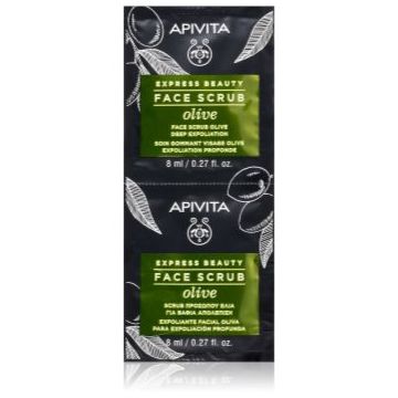 Apivita Express Beauty Exfoliating Face Scrub Olive peeling intensiv de curățare faciale