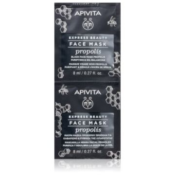 Apivita Express Beauty Purifying Face Mask Propolis Masca neagra de curatare pentru ten gras