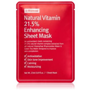 By Wishtrend Natural Vitamin mască textilă fortifiantă