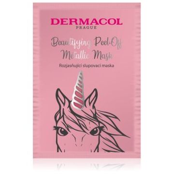 Dermacol Beautifying Peel-Off Metallic Mask mască exfoliantă pentru o piele mai luminoasa