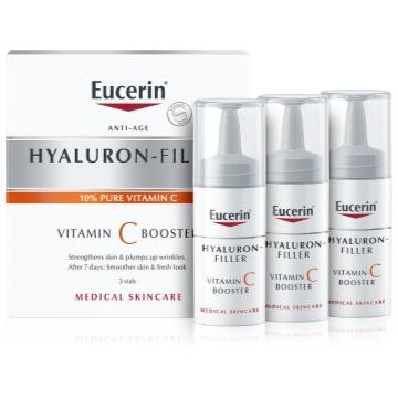 Eucerin Hyaluron-Filler Vitamin C Booster ser pentru diminuarea ridurilor cu vitamina C
