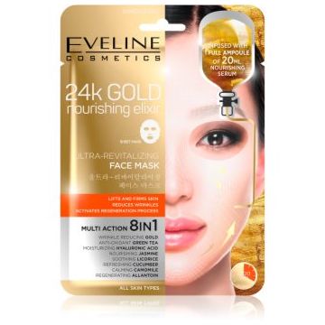 Eveline Cosmetics 24k Gold Nourishing Elixir masca pentru lifting