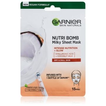Garnier Skin Naturals Nutri Bomb mască textilă nutritivă pentru o piele mai luminoasa
