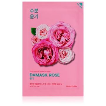 Holika Holika Pure Essence Damask Rose Masca hidratanta cu efect revitalizant sub forma de foaie