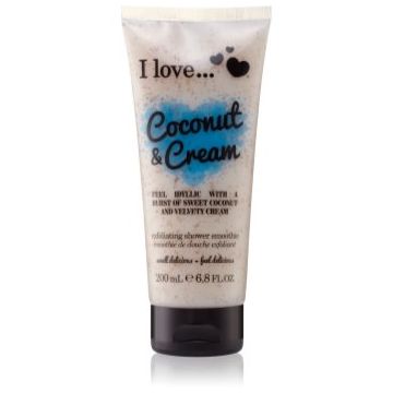 I Love Coconut & Cream gel de dus exfoliant
