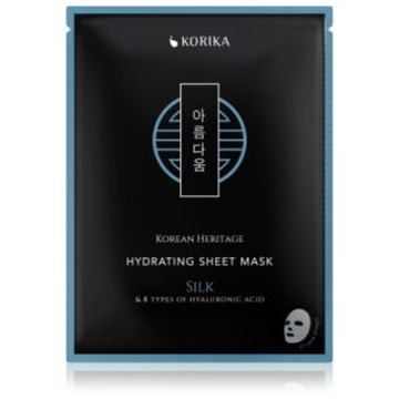 KORIKA Korean Heritage Silk & 8 Types of Hyaluronic Acid Hydrating Sheet Mask mască textilă hidratantă