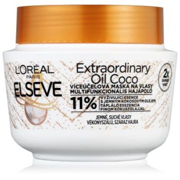 L’Oréal Paris Elseve Extraordinary Oil Coconut mască nutritivă cu ulei de cocos, pentru păr normal spre uscat