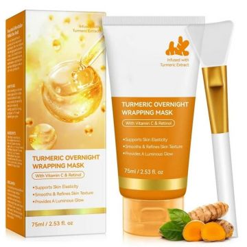 Masca de Noapte cu Acid Kojic si Turmeric, Luminozitate si Regenerare Intensiva, 75 ml