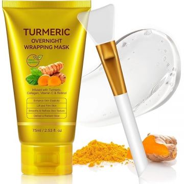 Masca de Noapte cu Turmeric, Acid Kojic, Colagen, Vitamina C si Retinol, 75 ml