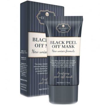 Masca Neagra cu Carbune Activ, Rozmarin si Galbenele, Curatare si Detoxifiere Ten, 50 ml