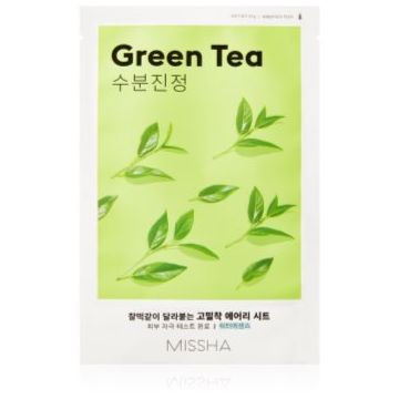 Missha Airy Fit Green Tea mască textilă calmantă cu ceai verde