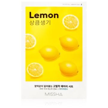 Missha Airy Fit Lemon Mască de iluminare și revitalizare
